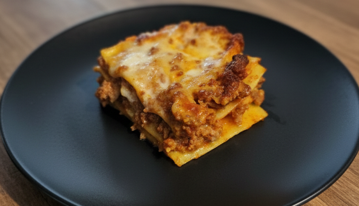 Lasagne alla bolognese impiattate